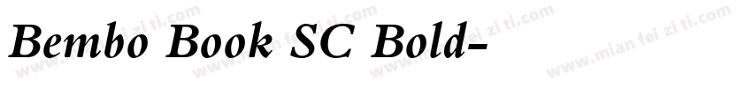 Bembo Book SC Bold字体转换